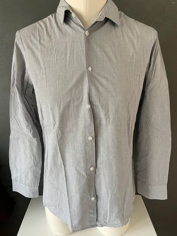 Chemise Monoprix gris blanc