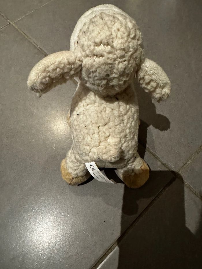 Peluche mouton - Zeeman - Happy Horse - Dimensions: 22 cm * 18 cm - Blanc, crème & marron - photo numéro 4