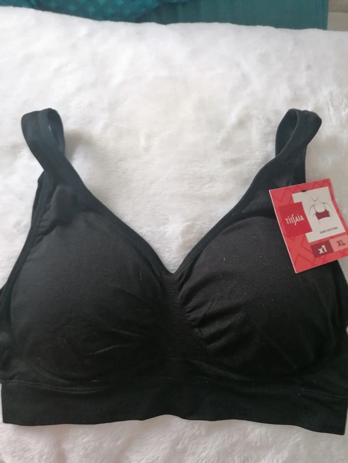 Brassière noire avec coussinets T XL