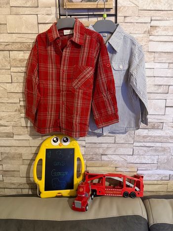 Lot de 2 chemises à carreaux, manches longues - T3ans - Kiabi et Vertbaudet 