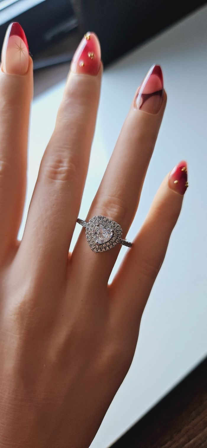 Jolie bague cœur couleur argent neuf - photo numéro 3