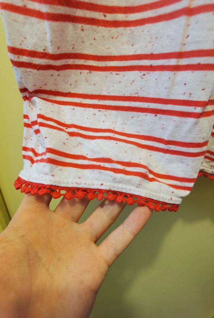 Débardeur rayé blanc et rouge - photo numéro 5