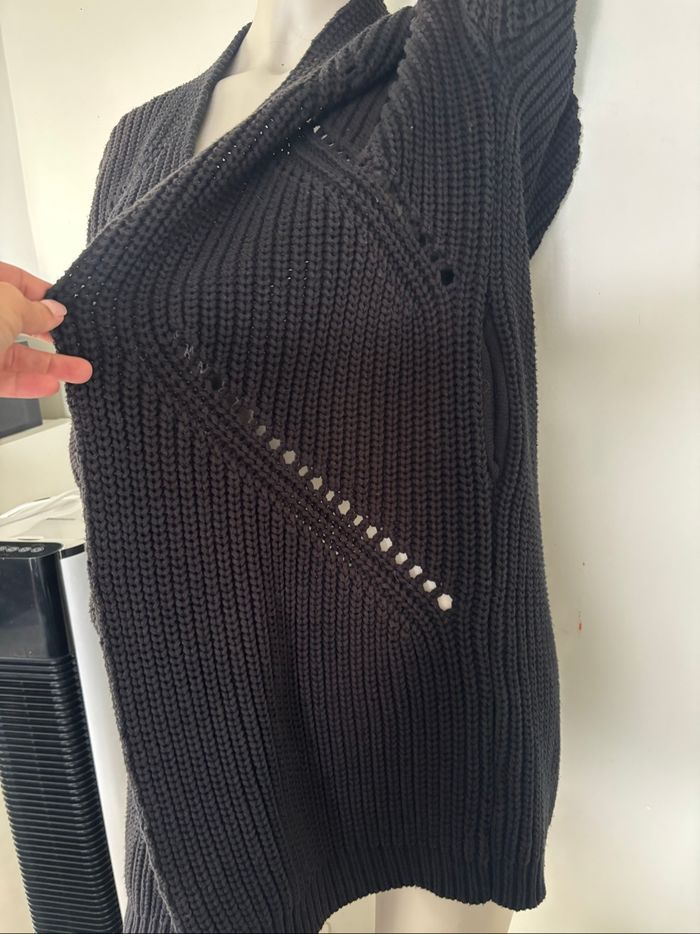 Superbe gilet cardigan noir avec poches See U Soon taille unique - photo numéro 2