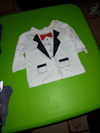 Tee shirt manche longue blanc 3 mois