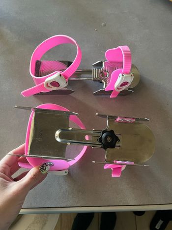 Patins à glace doubles lames sur chaussures