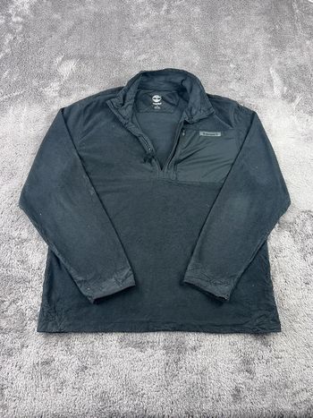 Pull col camionneur Timberland noir avec logo brodé Taille L – Homme