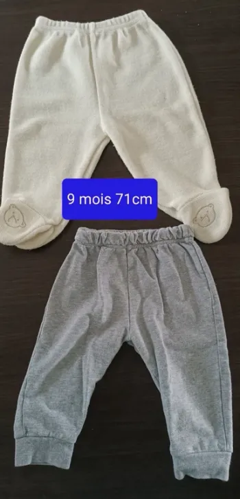 Lot pantalons 9 mois 71cm mixte garçon fille