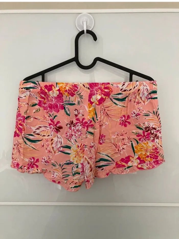 Short pyjama rose à fleurs - photo numéro 4