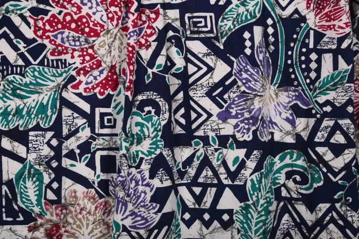 Chemise Hawaïenne vintage 90's en coton léger motif tribal (#250023) - photo numéro 7