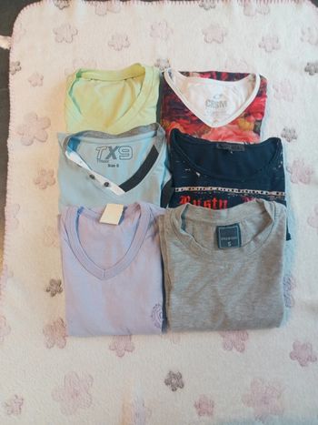 Lot 6 t-shirt manches courte T S