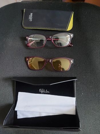 Lunettes progressives neuve avec clip solaire