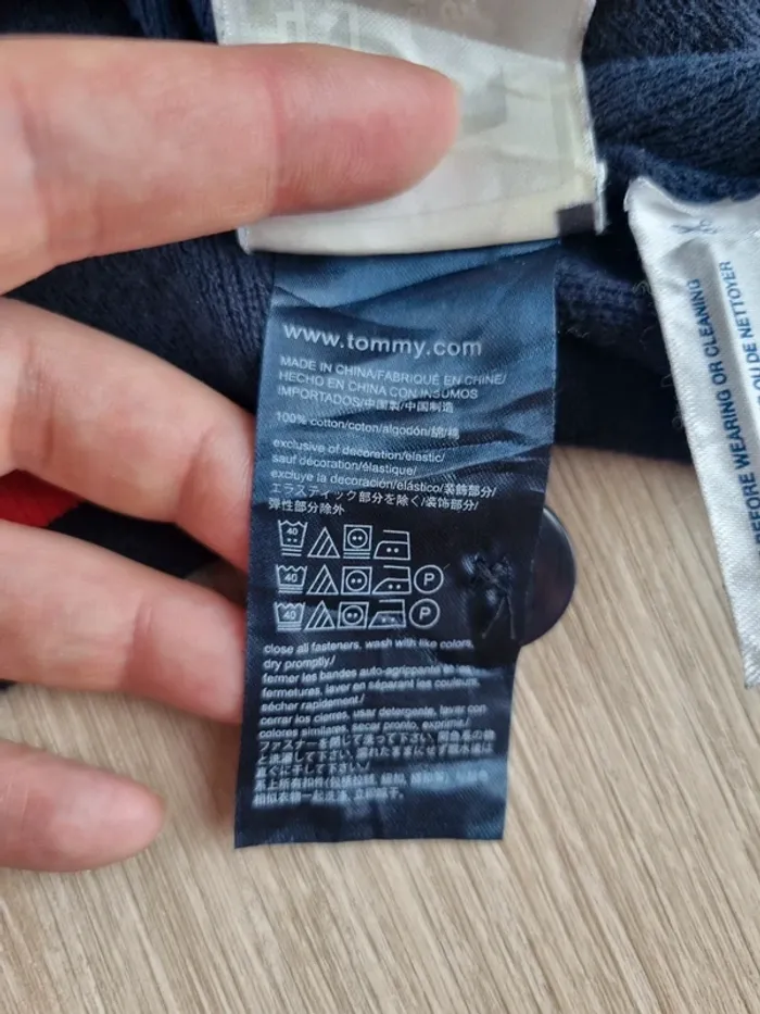 Veste a boutons Tommy Hilfiger bleue/rouge Homme Taille XL - photo numéro 6