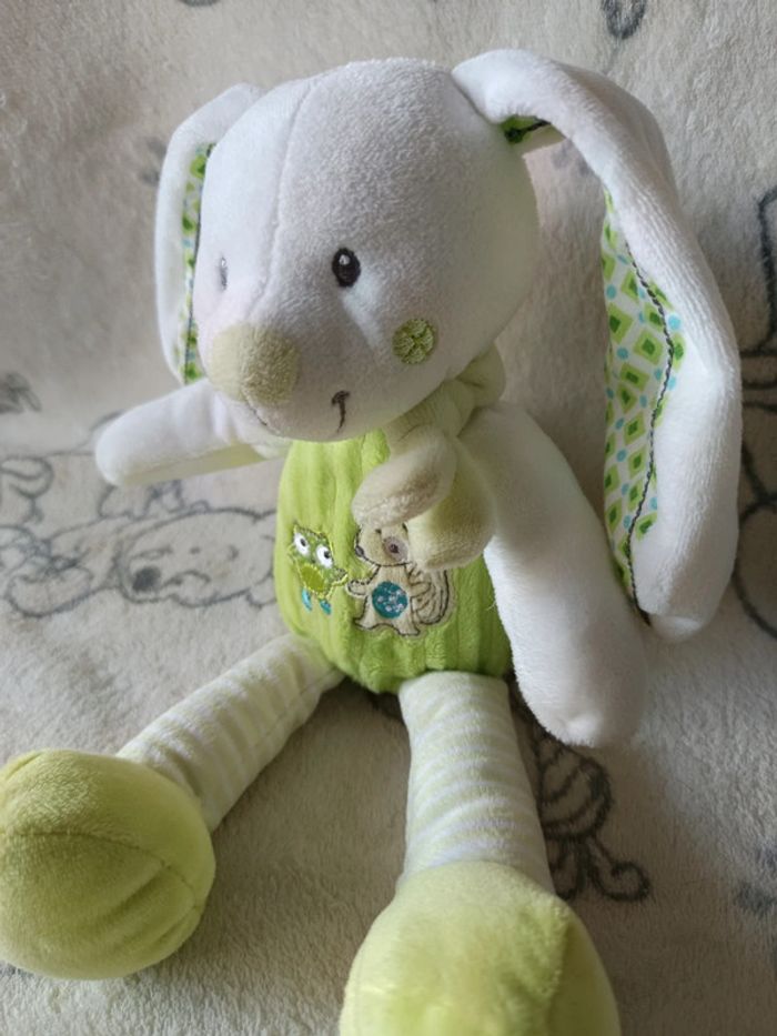 Peluche lapin vert - photo numéro 3