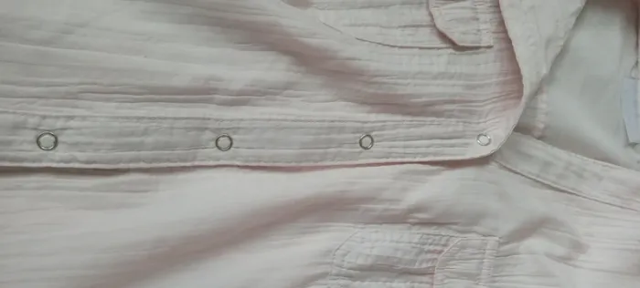 Blouse manches 3/4 ajustables effet plissé avec poches à pression rose femme 46 canda - photo numéro 16