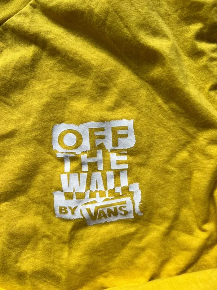 Tee shirt à manches longues Vans Jaune - photo numéro 3