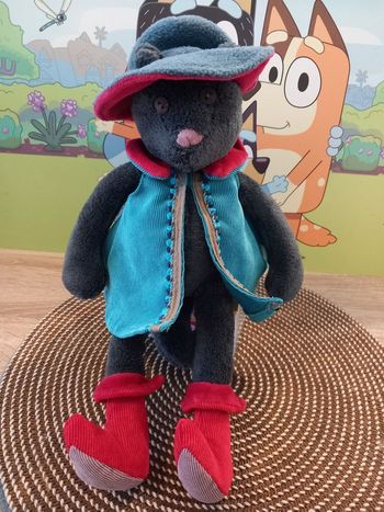 Peluche chat botté il étais une fois Moulin roty 33cm 