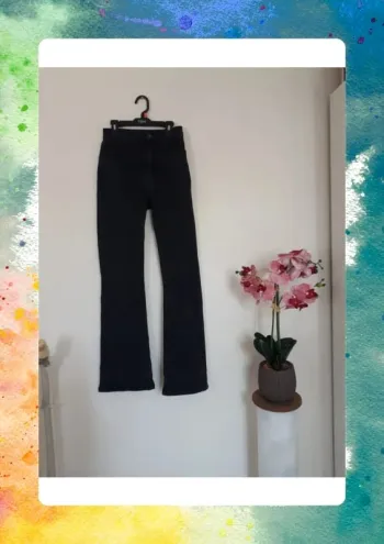 Jeans denim taille haute Flare taille 34