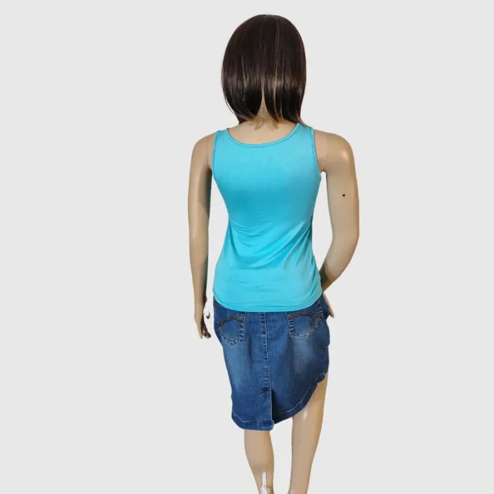 Débardeur Turquoise Basique, Taille M - photo numéro 4