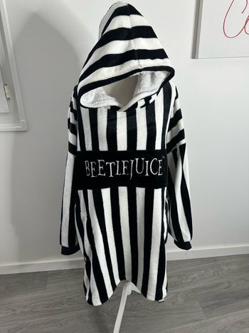 Pyjama oversize polaire noir et blanc Beetlejuice M/L