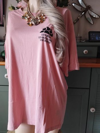 🥥Tee-Shirt Unisexe Rose Pastel H&M Taille XL🥥