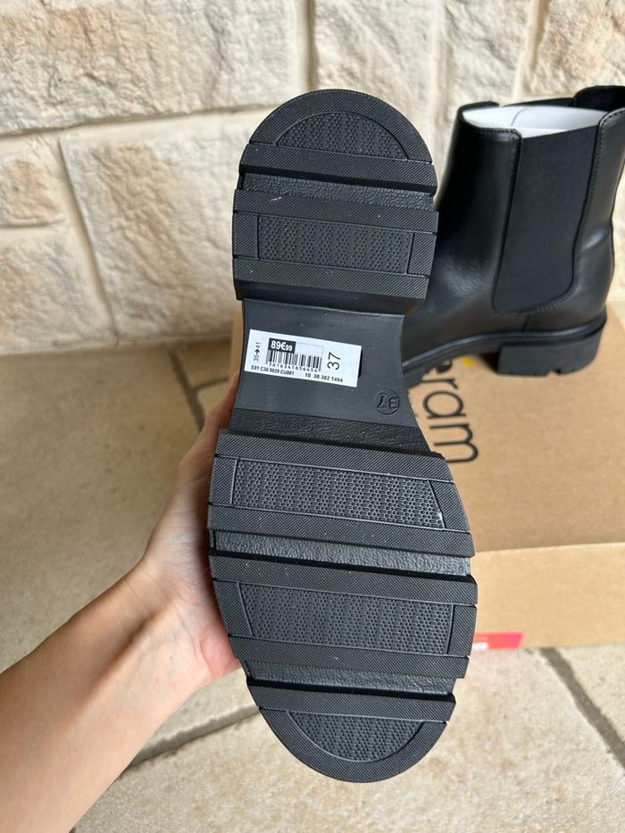 Bottines noires en cuir ERAM - photo numéro 6