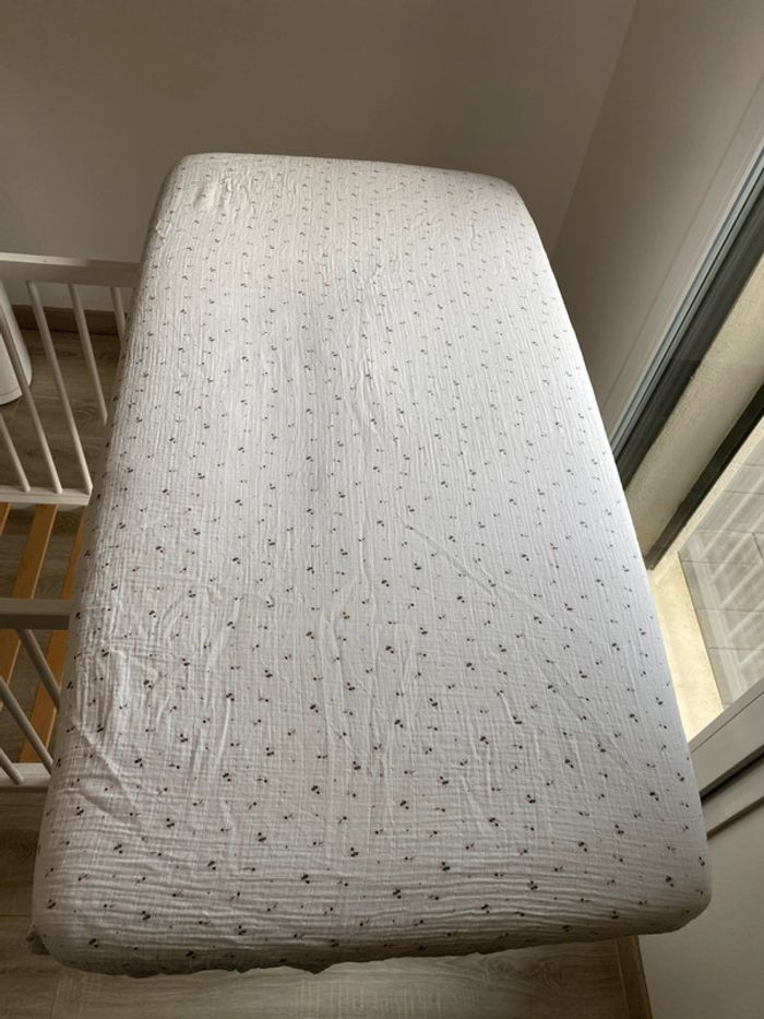 Lot de 2 draps housse Sauthon miss fleur de lune - photo numéro 2