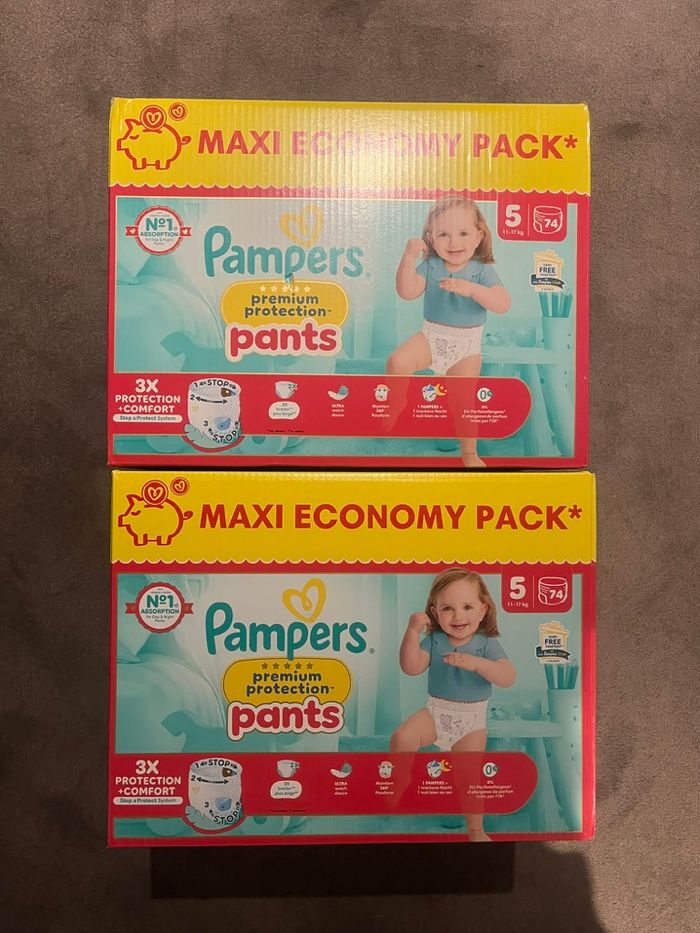 Pampers Premium taille 5 pants maxi pack (2 cartons)