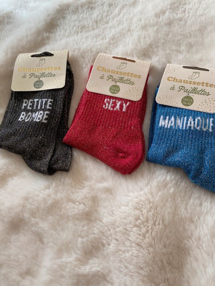 Lot de chaussettes à paillettes - photo numéro 2