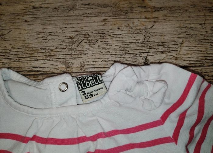 Joli t-shirt manches longues fille 3 mois TAO - photo numéro 3