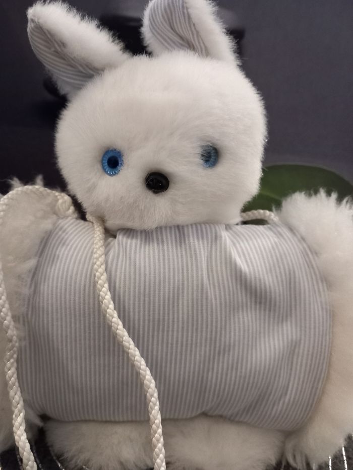 Peluche lapin vintage vichy bleu
 CDJ - photo numéro 2