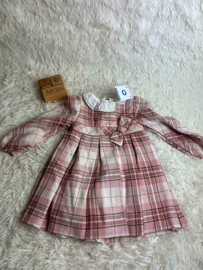 Robe à carreaux col à volants Mayoral taille 36 mois