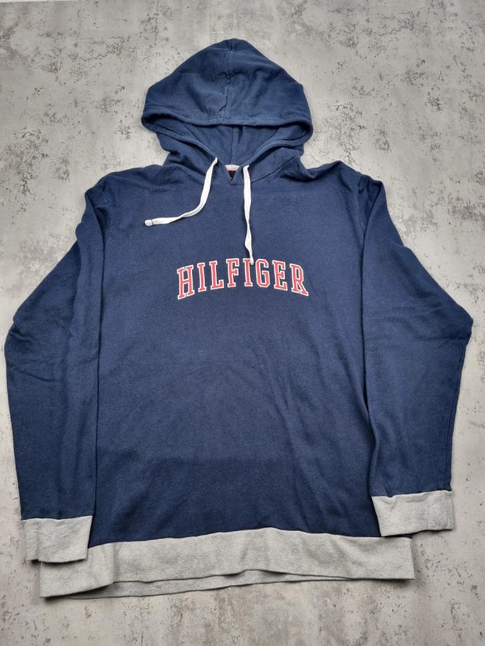 Sweat à capuche Tommy Hilfiger bleu marine – Taille XL Femme (mesures en photos) - photo numéro 3