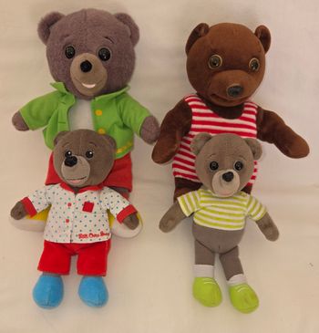 Lot de 4 peluches Petit ours brun -Bayard Jemini