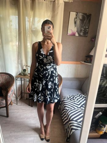 Robe courte patineuse tulipe vintage bohème champêtre à froufrous country western