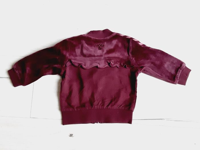Vêtement bébé fille veste gilet Hummel velours violet 6 mois - photo numéro 3