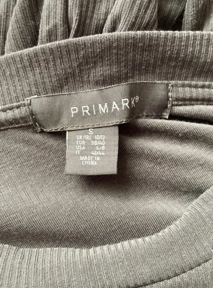 T-shirt  côtelé gris - photo numéro 4