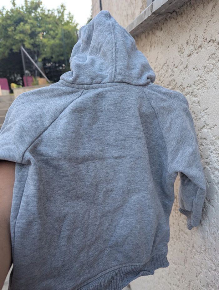 Sweat zippé gris 4 ans CFK - photo numéro 4