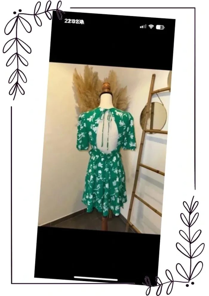 Robe d’été verte fleurie blanche neuve - photo numéro 6