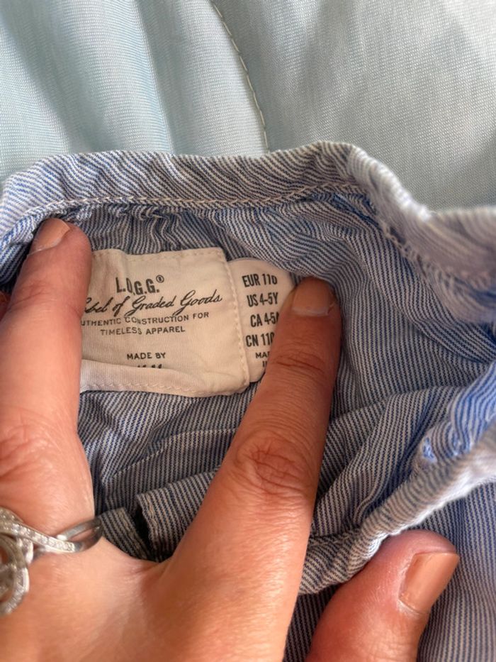 Blouse manche longues à rayures H&M 110cm - photo numéro 2