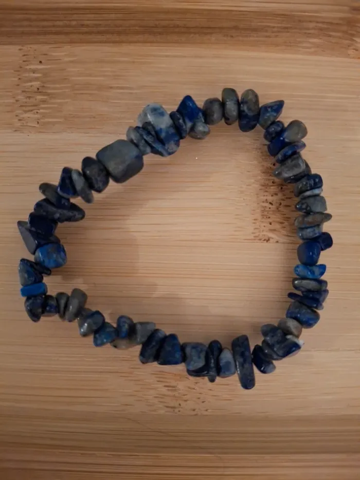 Bracelet en lapis-lazuli baroque - photo numéro 2