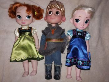 Lot 3 poupées Disney animator Frozen