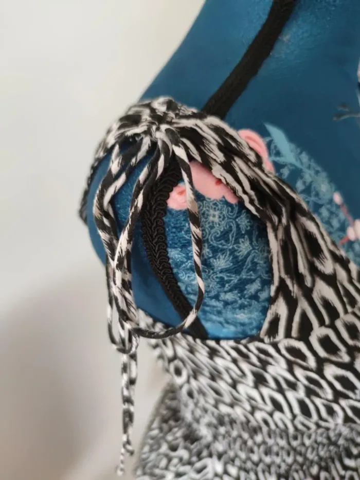 Robe été patineuse cachecoeur noir marron - photo numéro 5