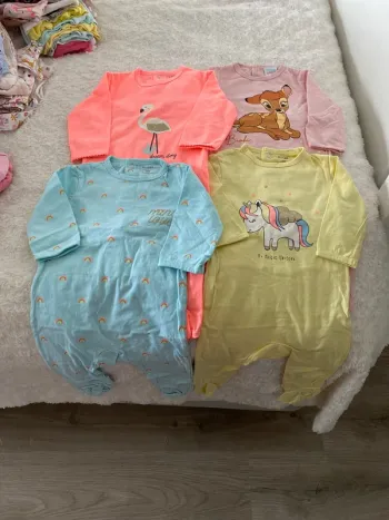 Lot de 4 pyjamas mi saison fille
