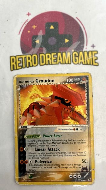 Nintendo Pokémon JCC Groudon de team magma EX Team magma vs team aqua  (9/95)