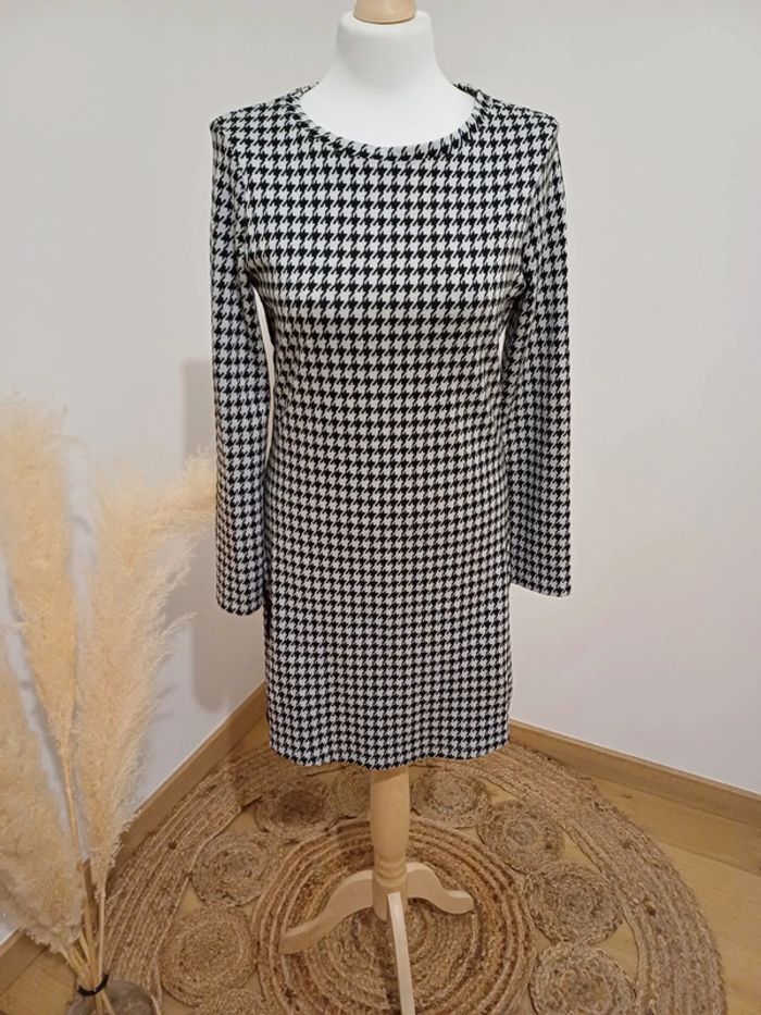 Robe chaude à imprimé Pied de poule Up2Fashion taille S 36 - photo numéro 2
