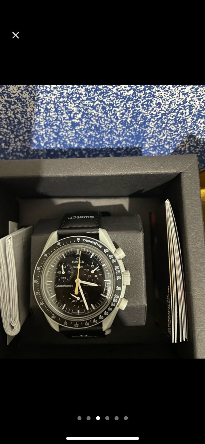 Montre Omega X swatch moonswatch mission to the moon moonshine - photo numéro 3