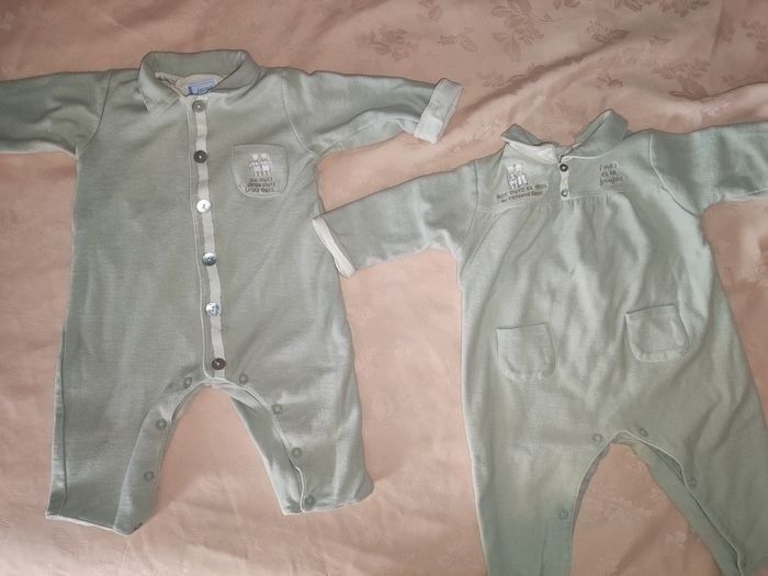 Lot de deux combinaisons JACADI 6 mois