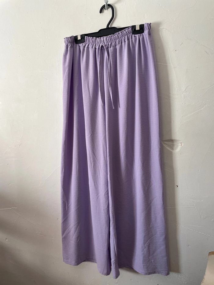 Pantalon en lin violet 725