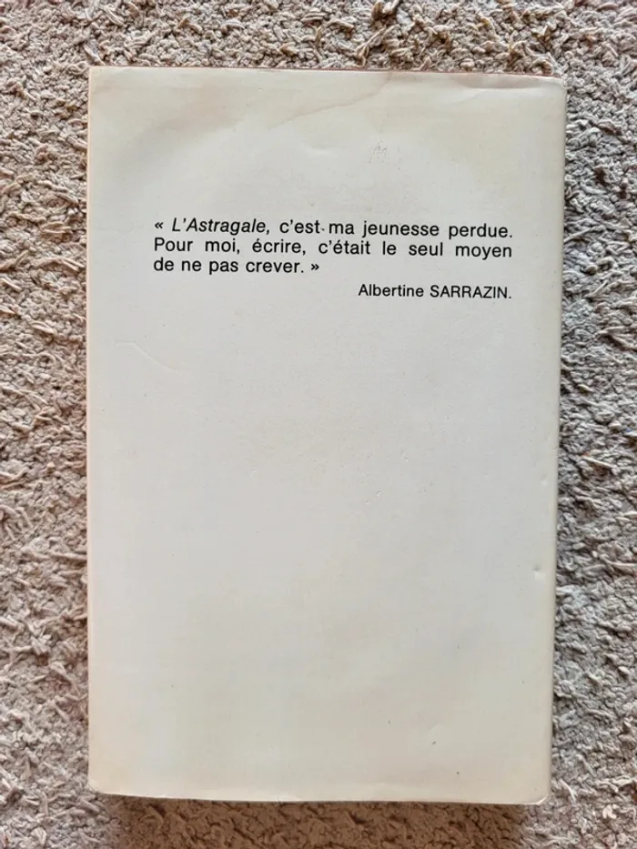 Livre relié "L'Astragale" d'Albertine Sarrazin - Rare, 1976 - photo numéro 2