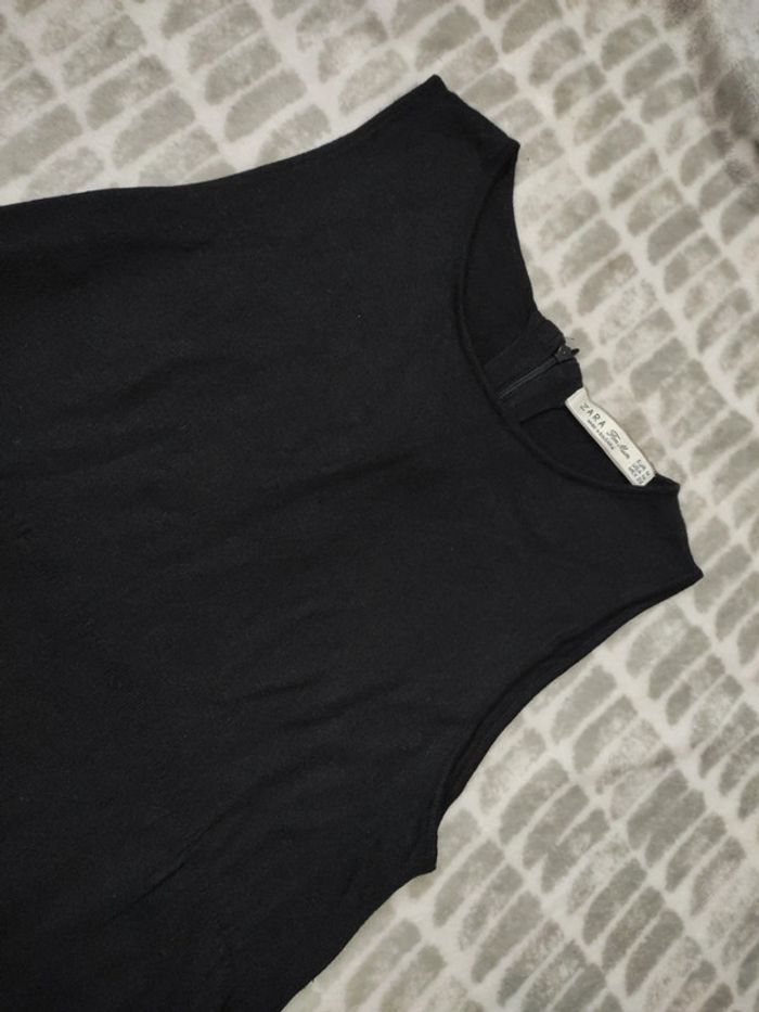Robe noir maille fine sans manches Zara taille 38 - photo numéro 2